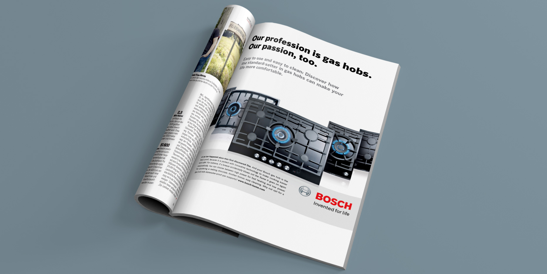 Kampagne Bosch Gaskochfelder Anzeige Offline