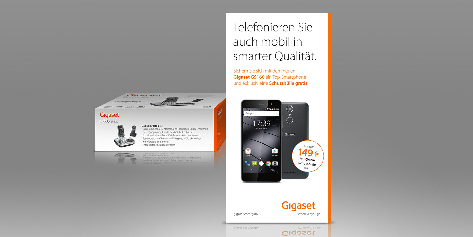 Launchkampagne Gigaset GS160: Packaging Insert