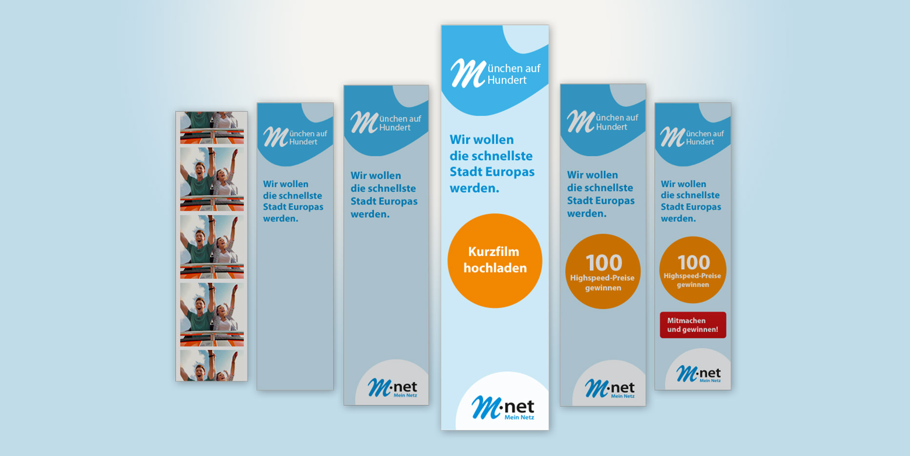 Banner: M-net Kampagne Muenchen auf hundert.